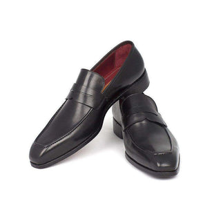 Paul Parkman Handmade Shoes Men's Penny Loafers Black Calfskin (PM5405)-AmbrogioShoes