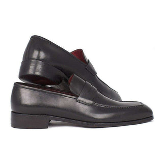 Paul Parkman Handmade Shoes Men's Penny Loafers Black Calfskin (PM5405)-AmbrogioShoes