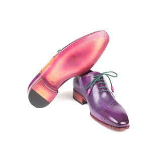 Paul Parkman Handmade Shoes Men's Purple Opanka Construction Calfskin Oxfords OPK66KD (PM5705)-AmbrogioShoes