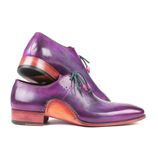 Paul Parkman Handmade Shoes Men's Purple Opanka Construction Calfskin Oxfords OPK66KD (PM5705)-AmbrogioShoes