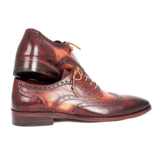 Paul Parkman Handmade Shoes Men's Two Tone Wingtip Oxfords (PM5454)-AmbrogioShoes