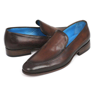 Paul Parkman Handmade Shoes Perforated Leather Brown Loafers (PM5458)-AmbrogioShoes