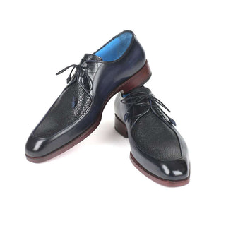 Paul Parkman Handmade Shoes Stingray Crocodile Calfskin Apron Derby Oxfords (PM5650)-AmbrogioShoes