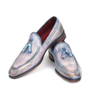 Paul Parkman Handmade Shoes Tassel Lila Hand-Painted Loafers (PM5456)-AmbrogioShoes