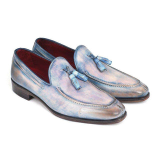 Paul Parkman Handmade Shoes Tassel Lila Hand-Painted Loafers (PM5456)-AmbrogioShoes