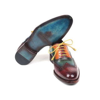 Paul Parkman Handmade Shoes Wingtip Goodyear Welted Multi-Color Oxfords (PM5862)-AmbrogioShoes