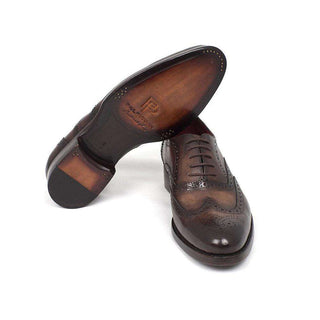 Paul Parkman Handmade Designer Shoes Wingtip Oxfords Goodyear Welted Brown (PM5301)-AmbrogioShoes