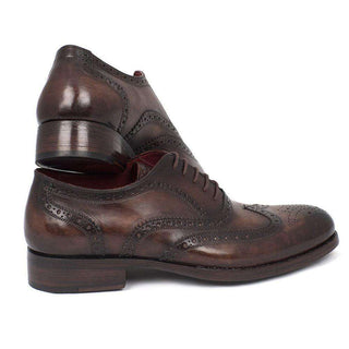 Paul Parkman Handmade Designer Shoes Wingtip Oxfords Goodyear Welted Brown (PM5301)-AmbrogioShoes