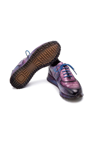 Paul Parkman LB704 Textured Leather Embossed Sneakers