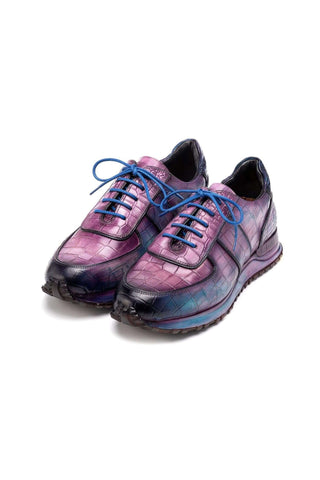 Paul Parkman LB704 Textured Leather Embossed Sneakers