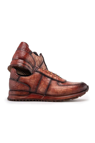 Paul Parkman LB704 Textured Leather Embossed Sneakers