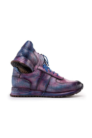 Paul Parkman LB704 Textured Leather Embossed Sneakers