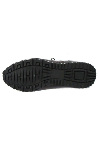 Paul Parkman LP206BLK Black Crocodile Embossed / Leather Casual Sneakers (PM6320)