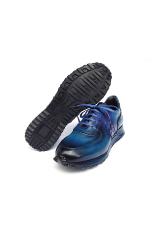 Paul Parkman LP207 Patina Calf-Skin Leather Sneakers (PM6432)-AmbrogioShoes