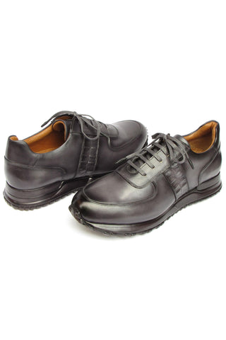 Paul Parkman LP207 Patina Calf-Skin Leather Sneakers (PM6432)-AmbrogioShoes