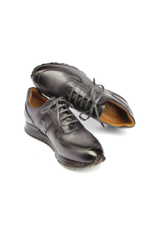 Paul Parkman LP207 Patina Calf-Skin Leather Sneakers (PM6432)-AmbrogioShoes