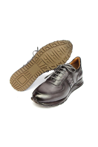 Paul Parkman LP207 Patina Calf-Skin Leather Sneakers (PM6432)-AmbrogioShoes