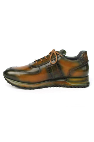 Paul Parkman LP208BRW Brown Calf-Skin Leather Sneakers (PM6373)