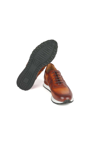 Paul Parkman LP208BRW Brown Leather Sneakers (PM6373)