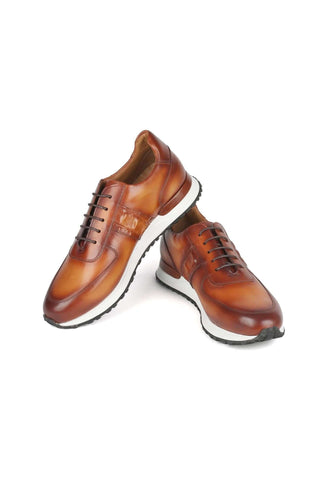 Paul Parkman LP208BRW Brown Leather Sneakers (PM6373)
