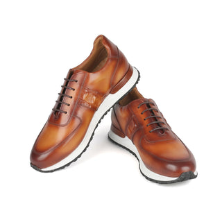 Paul Parkman LP208BRW Men's Shoes Brown Calf-Skin Leather Sneakers (PM6373)-AmbrogioShoes