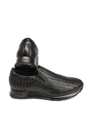 Paul Parkman LW204 Woven Leather Slip-On Sneakers (PM6429)