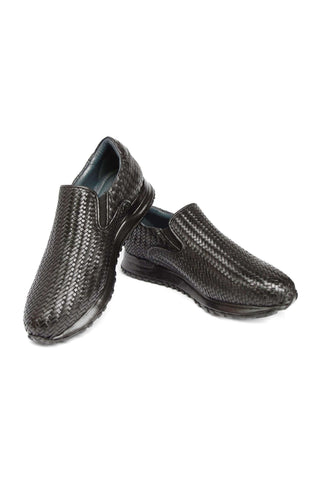 Paul Parkman LW204 Woven Leather Slip-On Sneakers (PM6429)