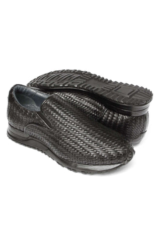 Paul Parkman LW204 Woven Leather Slip-On Sneakers (PM6429)