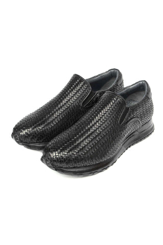 Paul Parkman LW204 Woven Leather Slip-On Sneakers (PM6429)