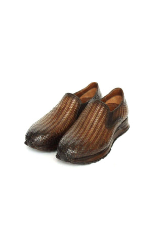 Paul Parkman LW204 Woven Leather Slip-On Sneakers (PM6429)