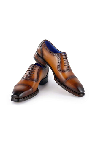 Paul Parkman Leather Cap-Toe Oxfords (PM6436)