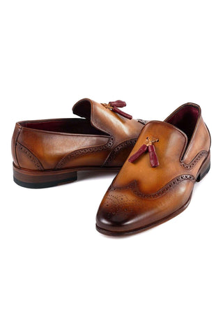 Paul Parkman Leather Wingtip Tassels Loafers (PM6435)