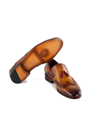Paul Parkman Leather Wingtip Tassels Loafers (PM6435)