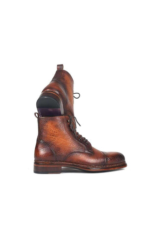 Paul Parkman Men's Antique Burnished Brown Leather Boots 5075-BRW (PM6146)
