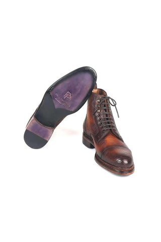 Paul Parkman Men's Antique Burnished Brown Leather Boots 5075-BRW (PM6146)