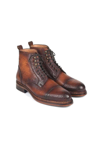 Paul Parkman Men's Antique Burnished Brown Leather Boots 5075-BRW (PM6146)