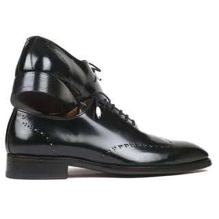 Paul Parkman Men's Black Polished Good-Year Welted Wing-Tip Oxfords 181BLK55 (PM6126)-AmbrogioShoes