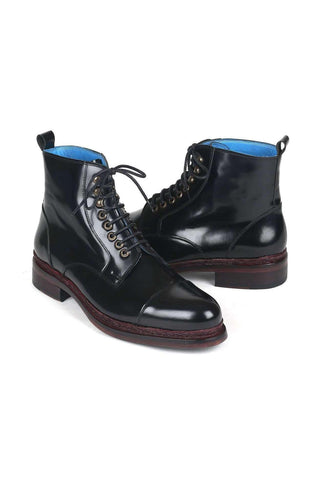 Paul Parkman Men's Black Polished Leather Boots 5075-BLK (PM6145)