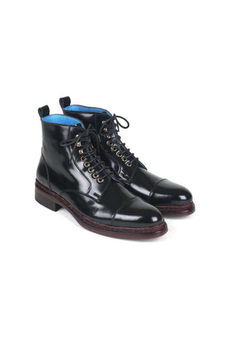 Paul Parkman Men's Black Polished Leather Boots 5075-BLK (PM6145)