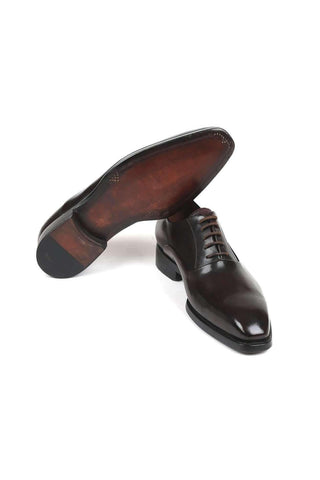 Paul Parkman Men's Brown Leather Plain Toe Oxfords 5661-BRW (PM6138)