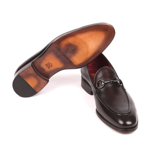 Paul Parkman Men's Dark Brown Calf-Skin Leather Horse Bit Loafers 65HB74 (PM6172)-AmbrogioShoes