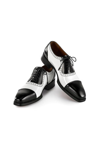 Paul Parkman Men's Handmade Shoes Calf-Skin Leather Cap-Toe Oxfords (PM6436)-AmbrogioShoes