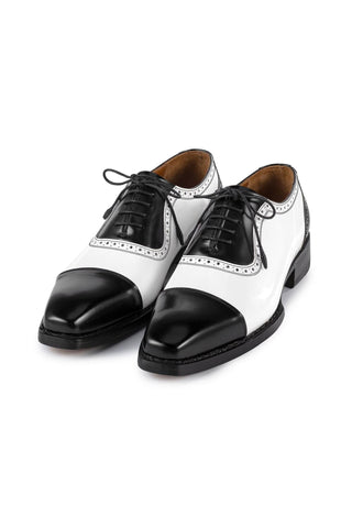 Paul Parkman Men's Handmade Shoes Calf-Skin Leather Cap-Toe Oxfords (PM6436)-AmbrogioShoes