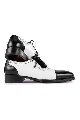 Paul Parkman Men's Handmade Shoes Calf-Skin Leather Cap-Toe Oxfords (PM6436)-AmbrogioShoes