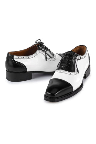 Paul Parkman Men's Handmade Shoes Calf-Skin Leather Cap-Toe Oxfords (PM6436)-AmbrogioShoes