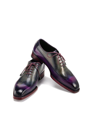 Paul Parkman Men's Handmade Shoes Hand-Painted Leather Goodyear Welted Wingtip Oxfords (PM6445)