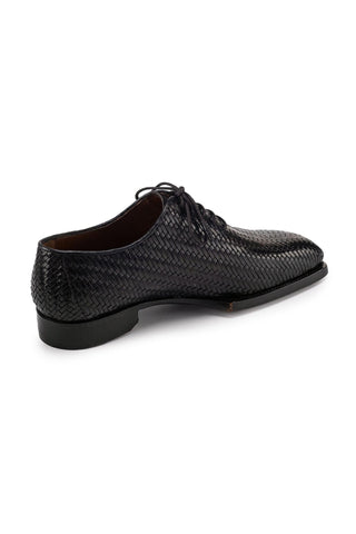 Paul Parkman Men's Handmade Shoes Woven Leather Oxfords (PM6453)