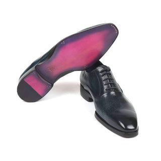 Paul Parkman Men's Navy Calf-Skin Leather Plain Toe Oxfords 5523-NVY (PM6137)-AmbrogioShoes