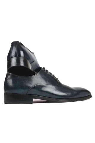 Paul Parkman Men's Navy Leather Plain Toe Oxfords 5523-NVY (PM6137)