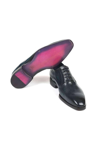Paul Parkman Men's Navy Leather Plain Toe Oxfords 5523-NVY (PM6137)